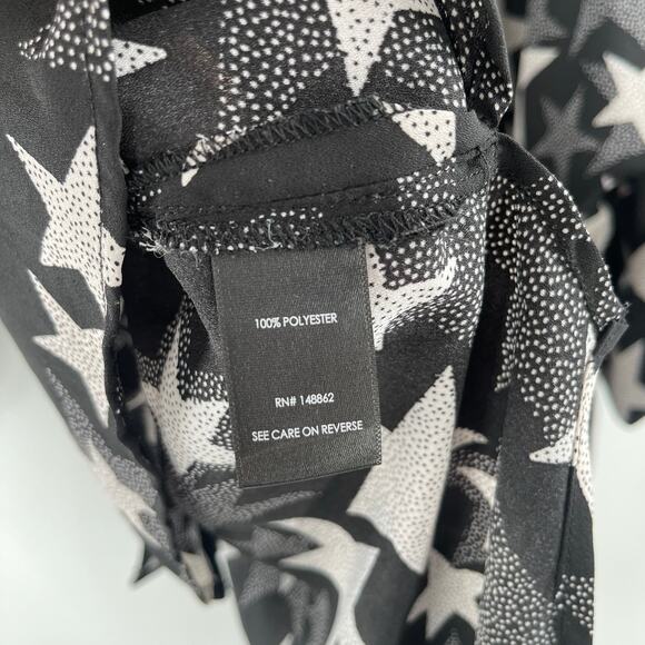 TORRID Blouse Size 0X Stars Plus Curvy Chiffon Button Down Kimono Open/Closed - Picture 13 of 14